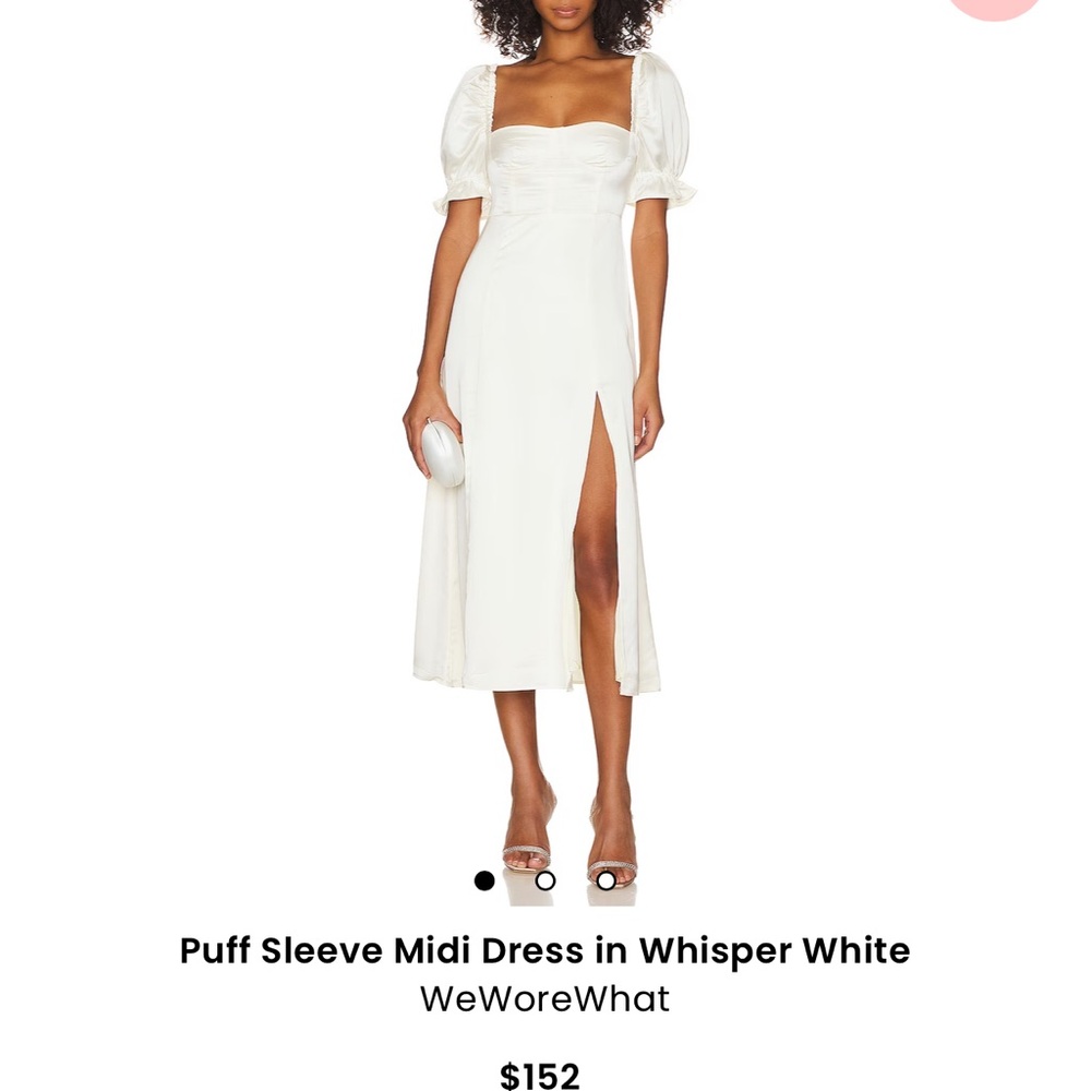 Puff Sleeve Midi Dress in Whisper White
WeWoreWhat